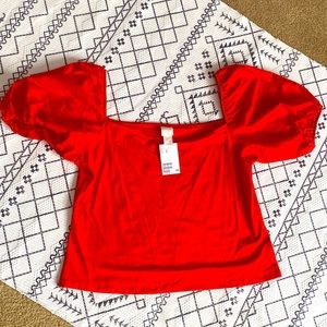 H&M Puff Sleeved Top. XL. NWT